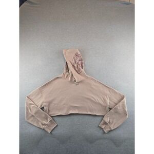 Darc Sport She Cropped Wolves Hoodie‎ Size M Beige 114/500 Gym Athleisure